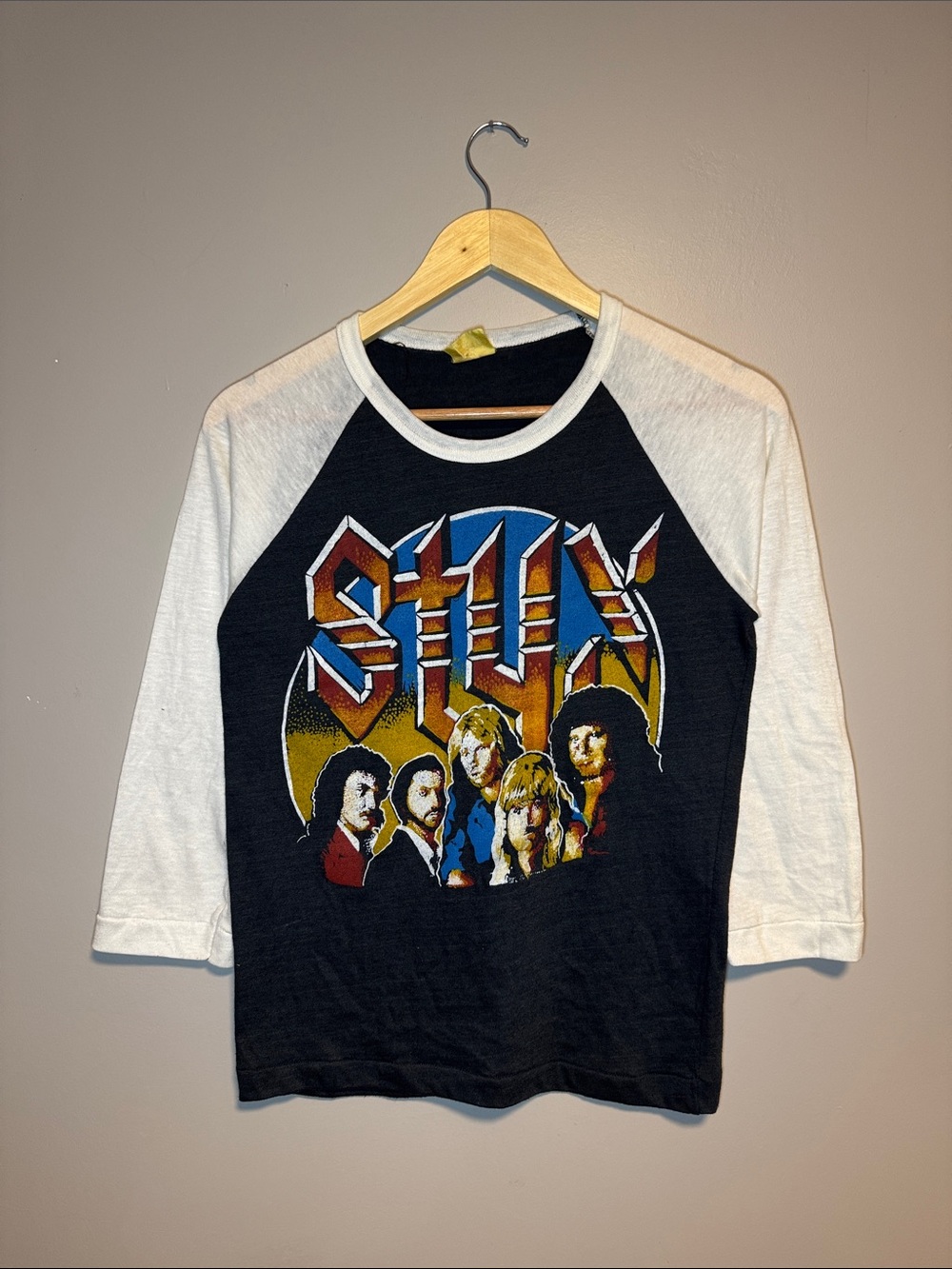 Vintage Styx Raglan Shirt / Small / 1978